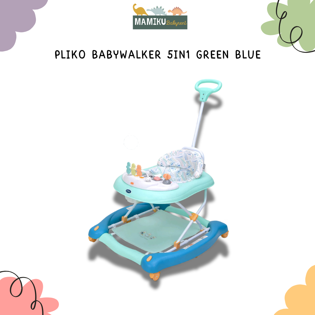 PLIKO BABYWALKER 5IN1 GREEN BLUE