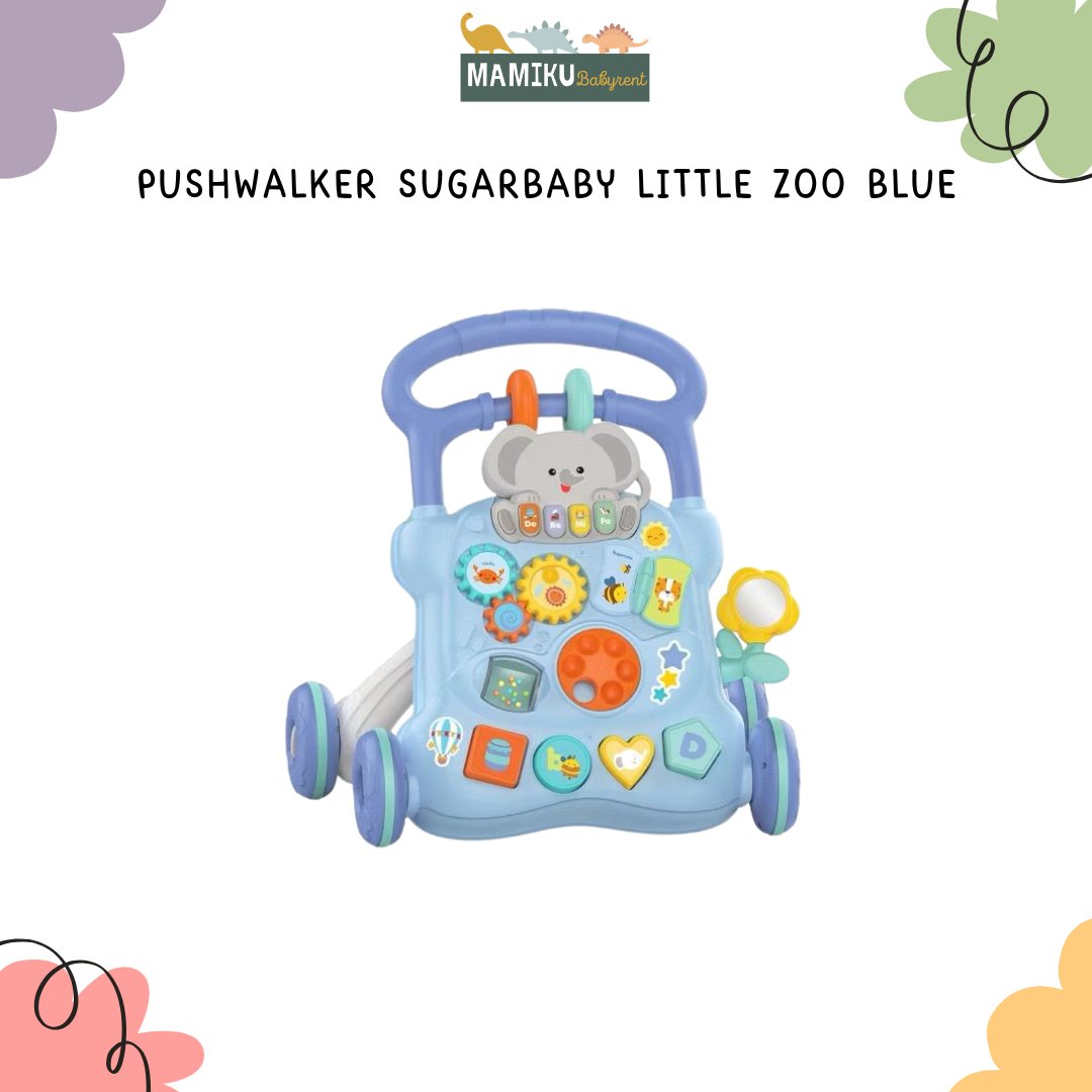 SUGARBABY LITTLE ZOO BLUE PUSHWALKER 