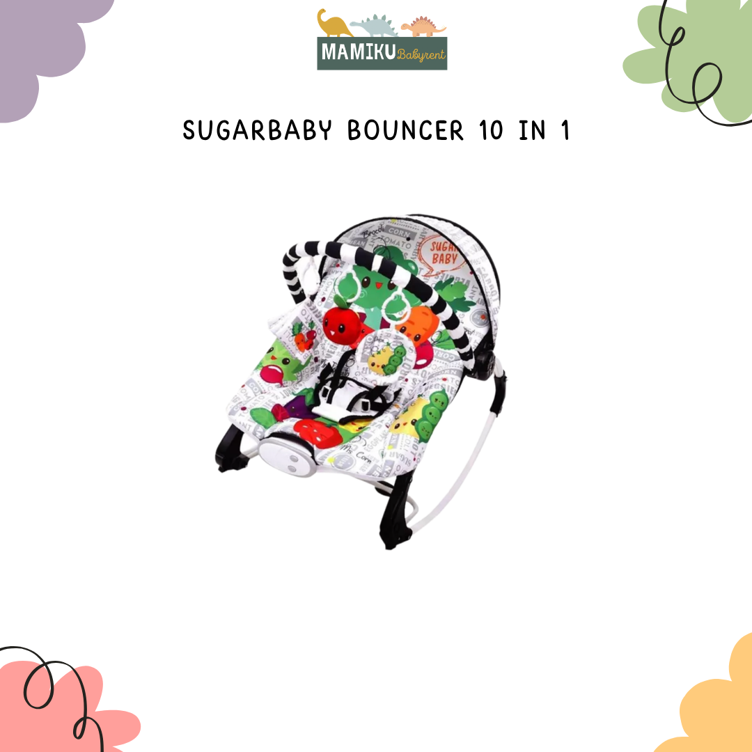 SUGARBABY BOUNCER 10 IN 1 BLACK WHITE