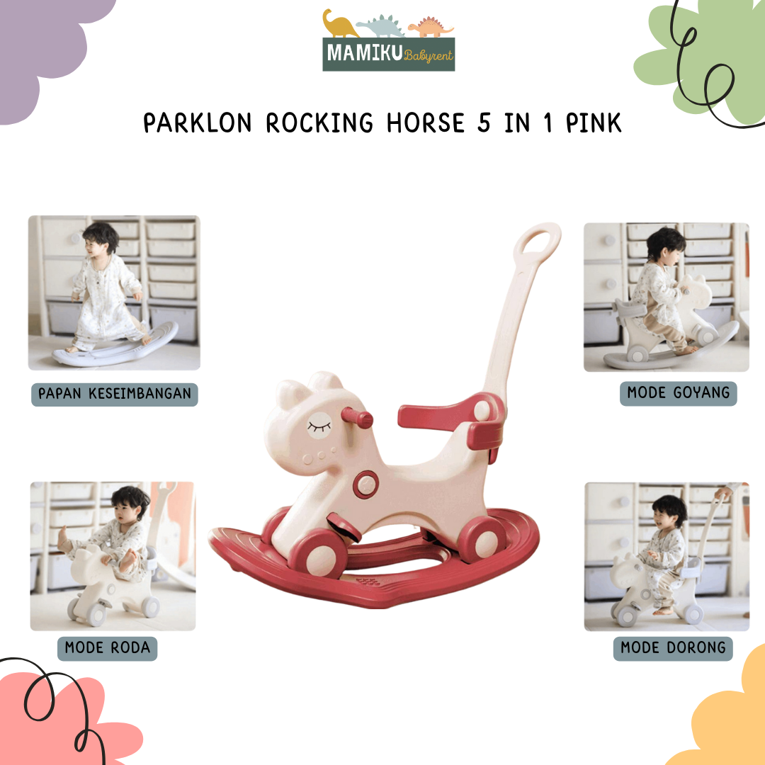 PARKLON ROCKING HORSE 5 IN 1 PINK